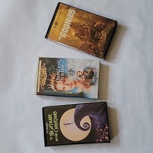 The Goonies, The Princess Bride & the Nightmare Before Christmas - Set of 3 VHS